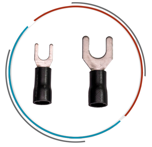 Copper Fork 'U' Type Insulated Terminal